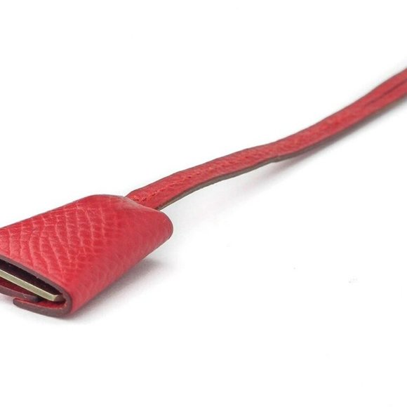 AUTH Hermes Minicaki Sheet Dock Tag Leather ~ Silver Bracket - Picture 7 of 8